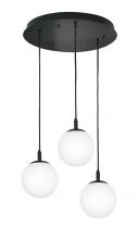 AFX Lighting, Inc. LRTP07MBBKRND3 - Loretto 3 Light Round Pendant,120V,Black