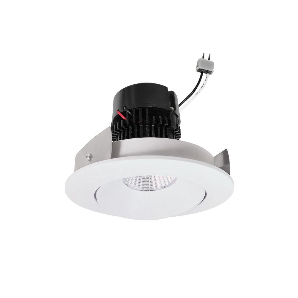 4" Pearl Low Voltage LED Round Adjustable Cone Retrofit, 1200lm / 11W, 3000K, Matte Powder White