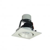 Nora NIR-4SC35XWW/10 - 4" Iolite LED Square Adjustable Cone Retrofit, 1000lm / 12W, 3500K, White Reflector / White