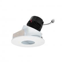 Nora NPRLV-4RPHA30XMPW - 4" Pearl Low Voltage LED Round Adjustable Pinhole Retrofit, 950lm / 11W, 3000K, Matte Powder