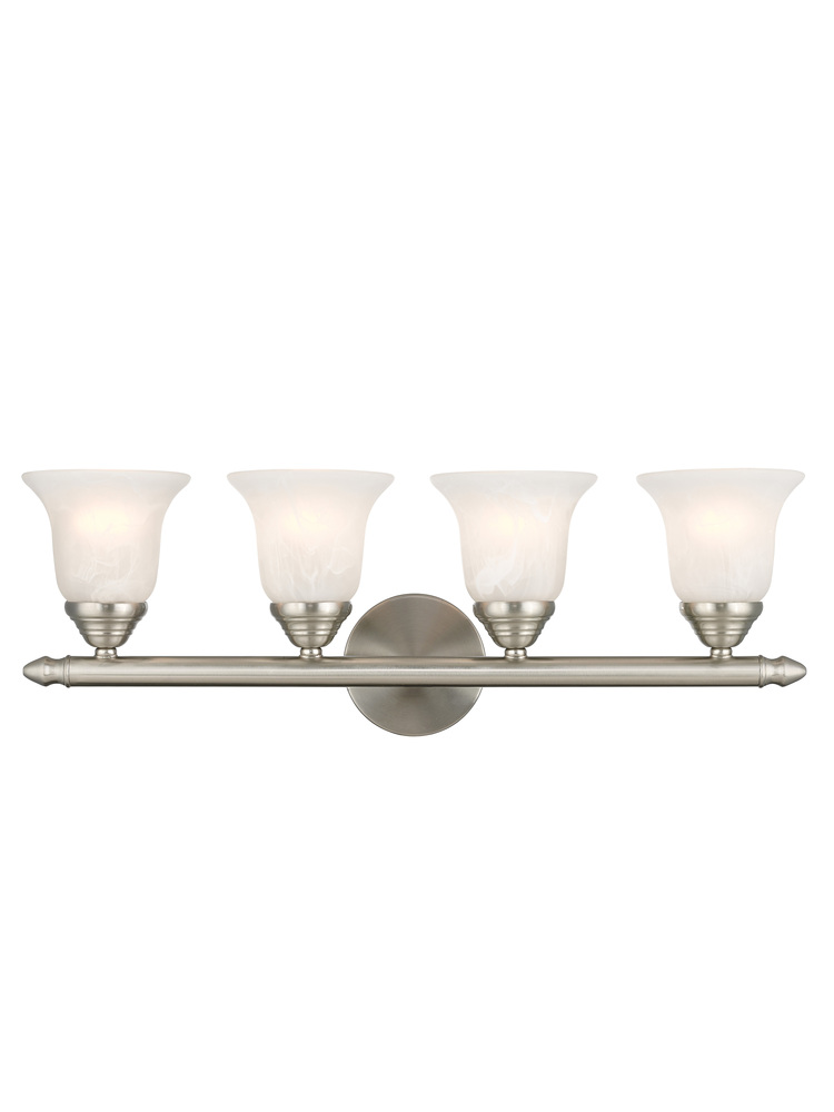 4 Light Brushed Nickel Bath Light