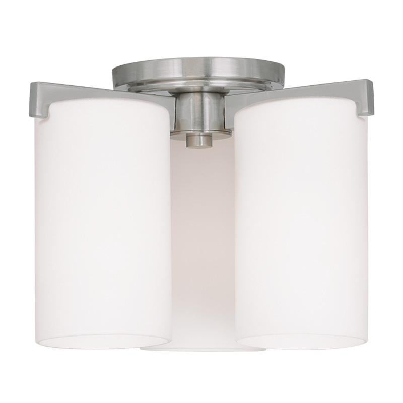 3 Light Brushed Nickel Ceiling Mount