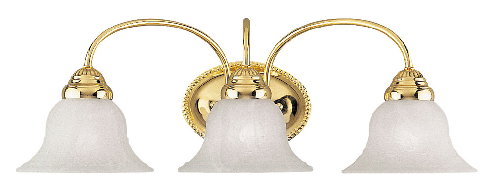 3 Light Polished Brass Bath Light