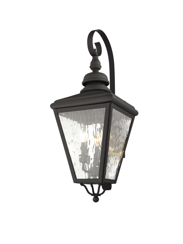 3 Light Bronze Outdoor Wall Lantern