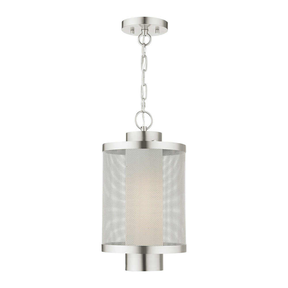 1 Lt Brushed Nickel Pendant