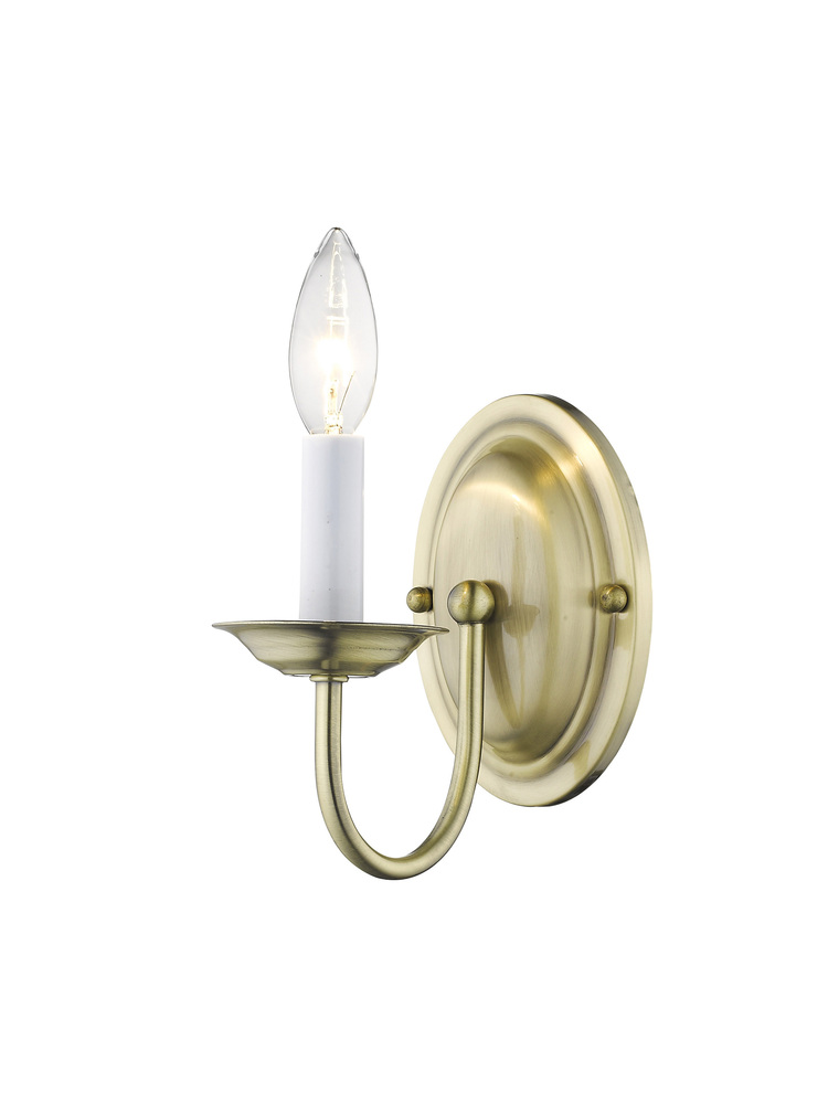 1 Light Antique Brass Wall Sconce