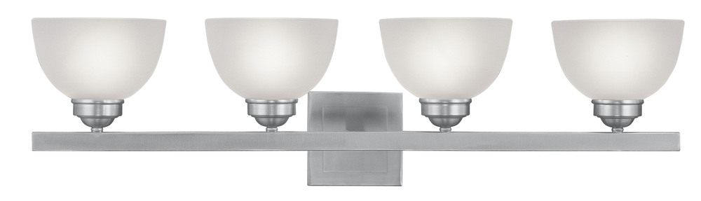 4 Light Brushed Nickel Bath Light