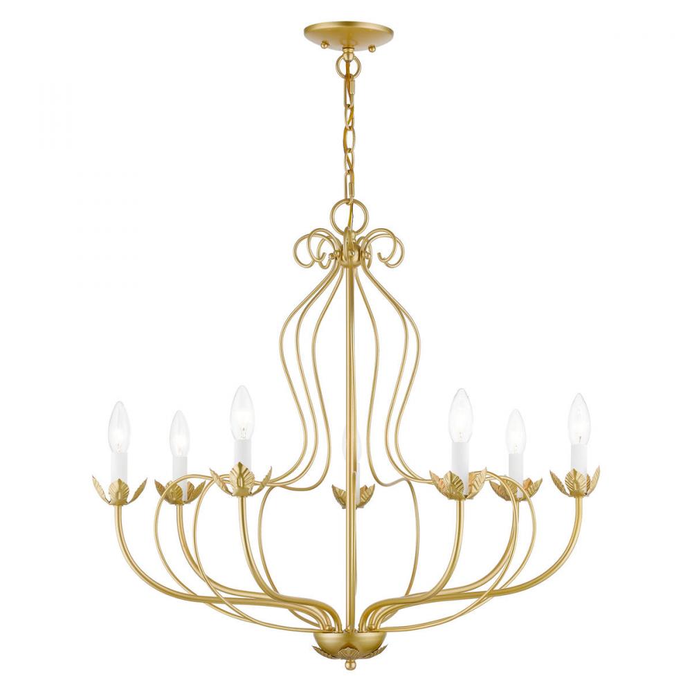 7 Light Soft Gold Chandelier