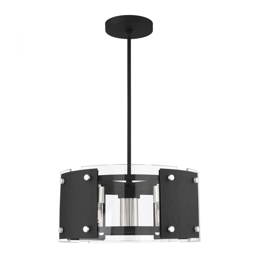 6 Lt Black Pendant Chandelier