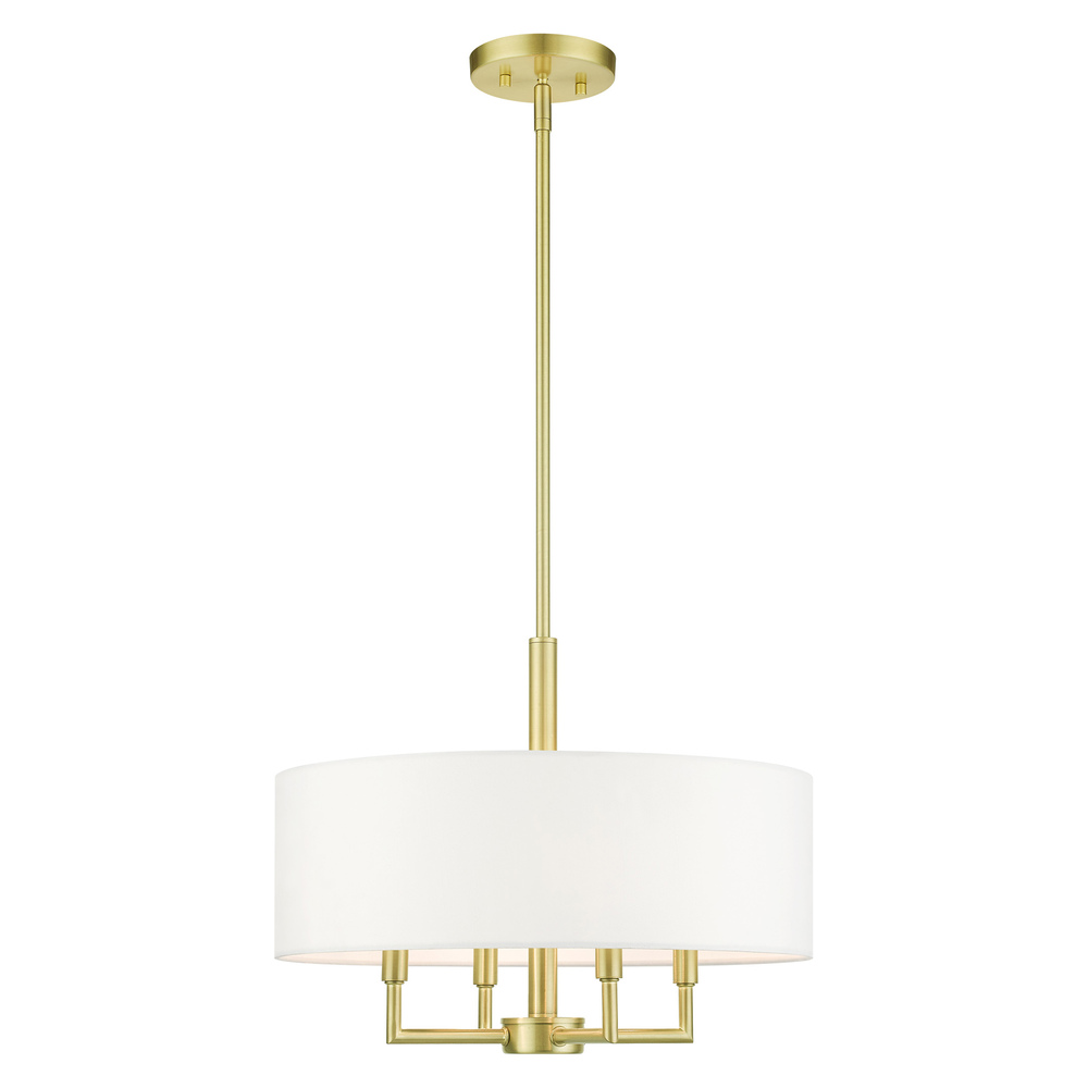 4 Lt Satin Brass  Pendant Chandelier