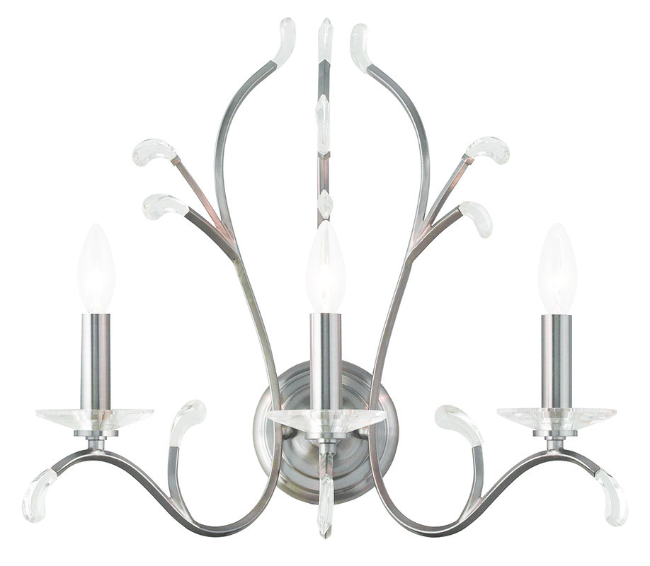 3 Light Brushed Nickel Wall Sconce