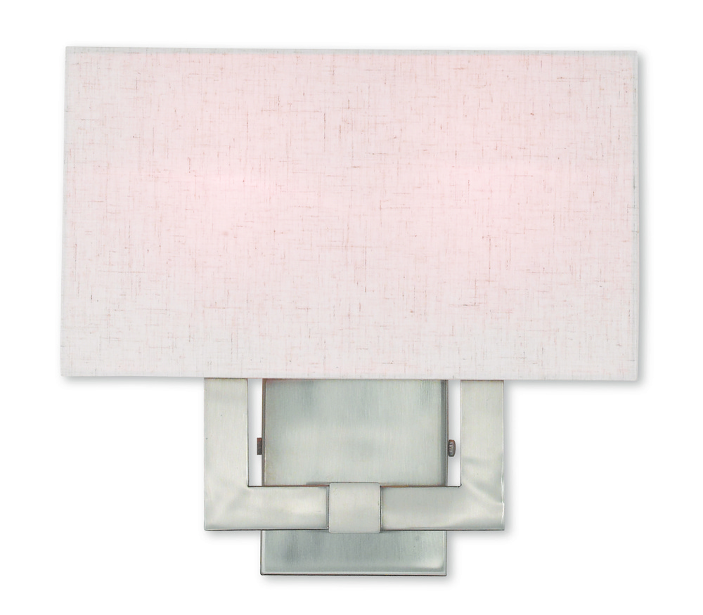 2 Light Brushed Nickel Wall Sconce