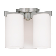 Livex Lighting 1324-91 - 3 Light Brushed Nickel Ceiling Mount