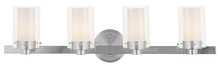 Livex Lighting 1544-91 - 4 Light Brushed Nickel Bath Light