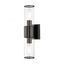  17142-46 - 2 Light Black Chrome Vanity Sconce