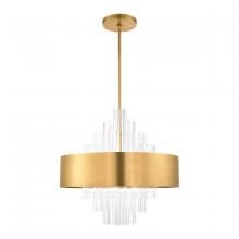 Livex Lighting 48876-08 - 10 Lt Natural Brass Pendant Chandelier