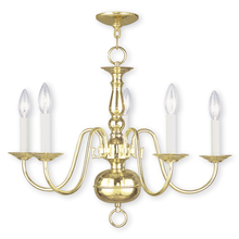 Livex Lighting 5005-02 - 5 Light Polished Brass Chandelier