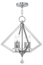 Livex Lighting 50664-91 - 4 Light Brushed Nickel Chandelier