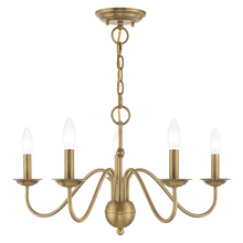 Livex Lighting 52165-01 - 5 Lt Antique Brass Chandelier