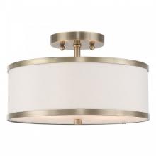 Livex Lighting 62627-01 - 2 Lt Antique Brass Ceiling Mount