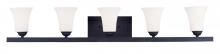 Livex Lighting 6485-04 - 5 Light Black Bath Vanity