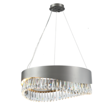  KCH1101R-26PT - Venosa Small Round Chandelier - Pewter