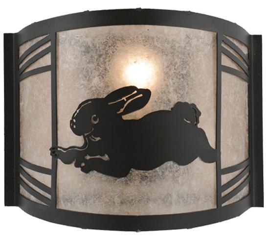 12"W Rabbit on the Loose Left Wall Sconce