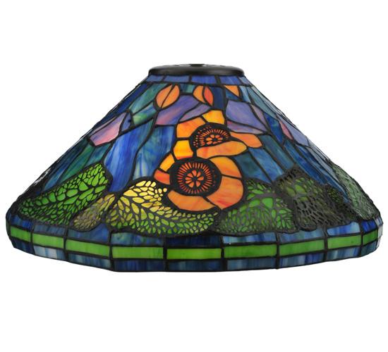 16" Wide Tiffany Poppy Cone Shade