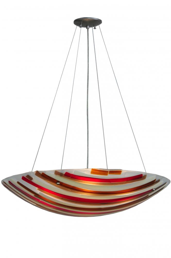 30"W Metro Fusion Marina Glass Inverted Pendant