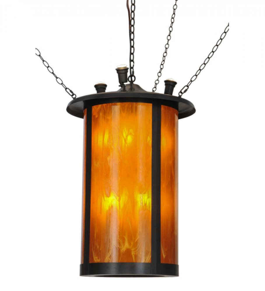 24"W Fulton Prime W/Uplights Lantern Pendant