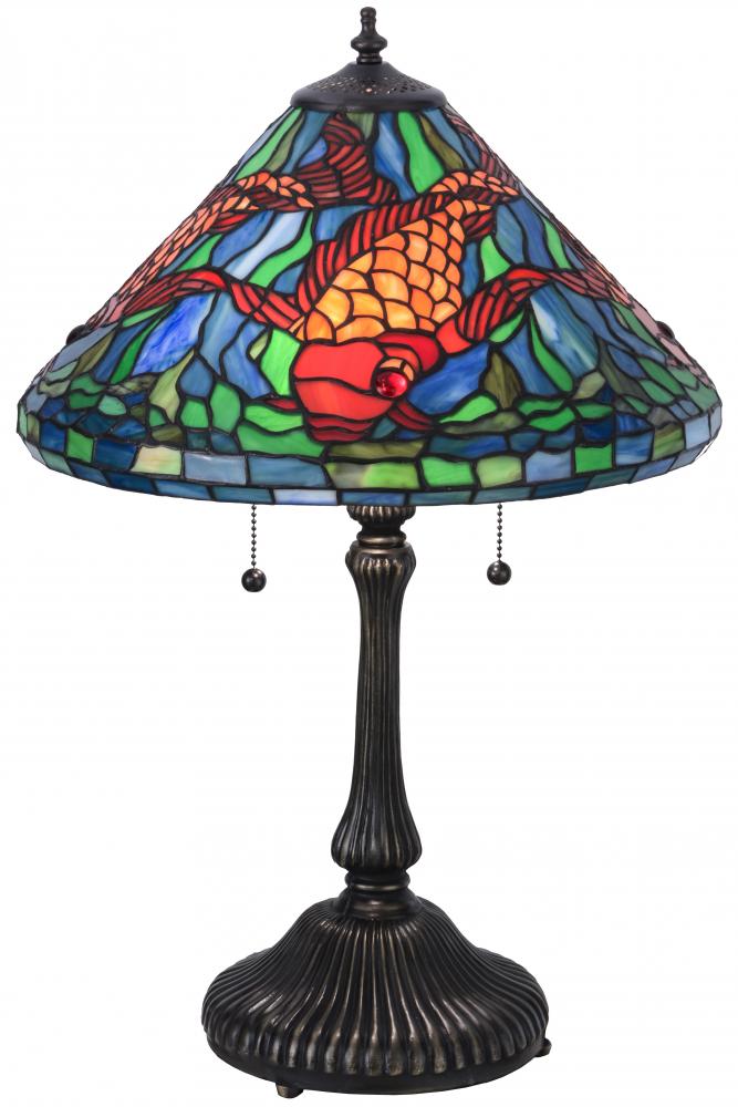 24.5"H Tiffany Koi Table Lamp