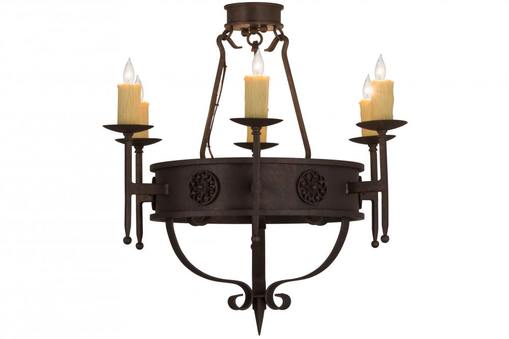 30" Wide Calandra 6 Light Chandelier