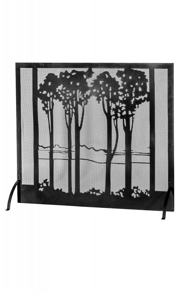 55"W X 48"H Tall Poplars Fireplace Screen