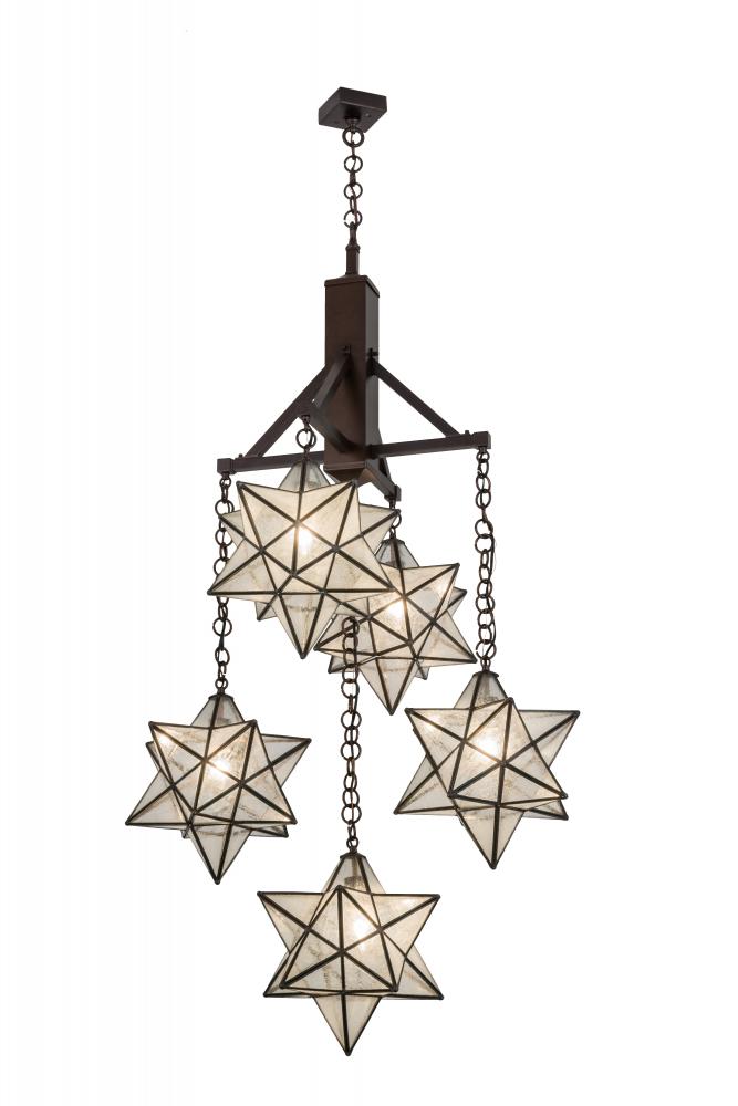 30"W Moravian Star 5 LT Chandelier