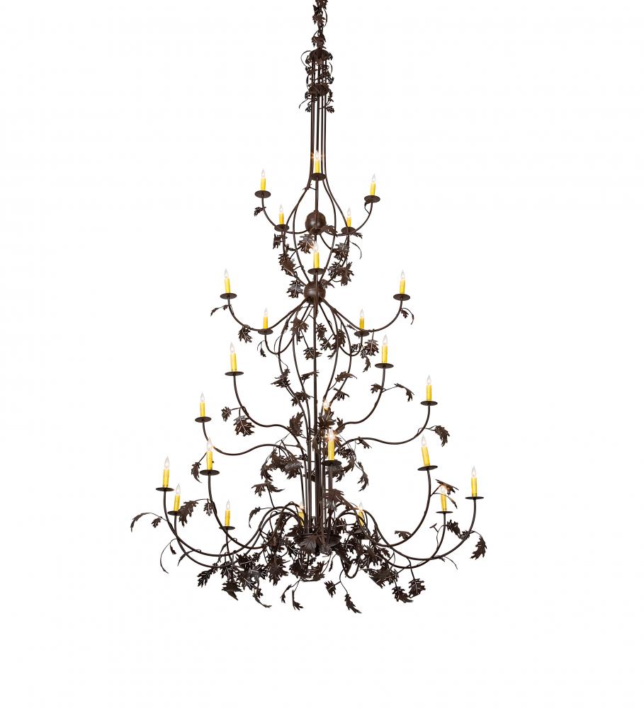 72" Wide Oak Leaf 25 Light Chandelier