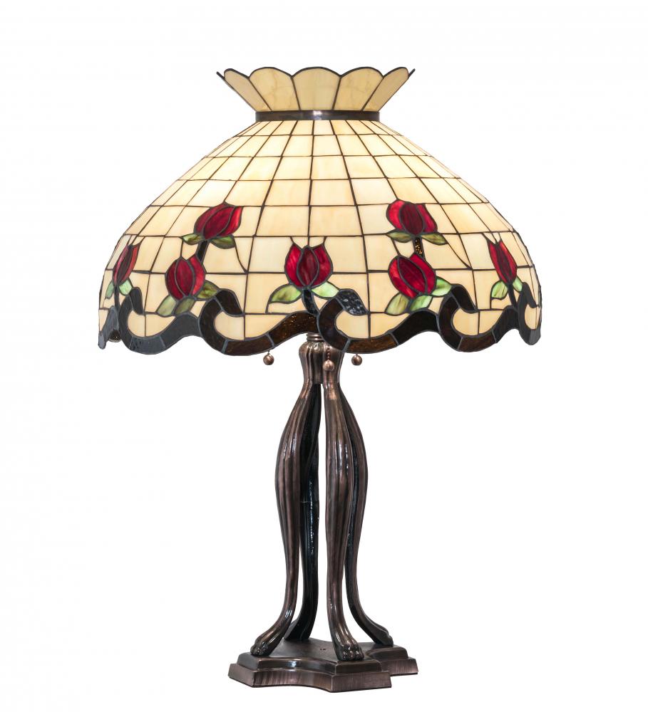 32" High Roseborder Table Lamp