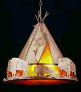 72"W Teepee w/ Buffalo Pendant