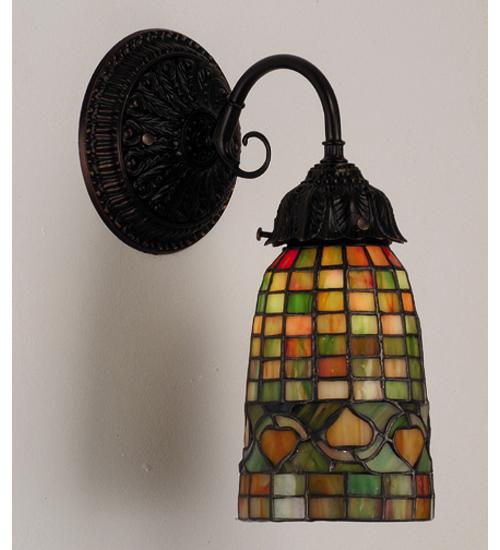 5.5"W Tiffany Acorn Wall Sconce