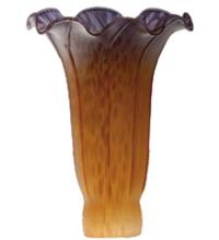 Meyda Green 10168 - 3"W x 5"H Amber/Purple Lily Shade