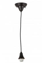 Meyda Green 103441 - 5"W Textured Black 1 LT Pendant Hardware