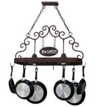 Meyda Green 115648 - 34"L Bon Appetit 2 LT Pot Rack