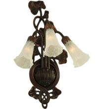 Meyda Green 11846 - 10.5"W White Pond Lily 3 LT Wall Sconce