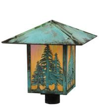 Meyda Green 123090 - 16" Square Seneca Tall Pines Post Mount