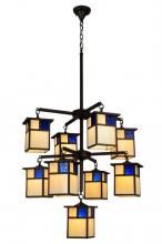 Meyda Green 123938 - 32"W Hyde Park T Mission 9 LT Chandelier