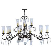 Meyda Green 124143 - 62" Long Windsor 14 Light Oblong Chandelier