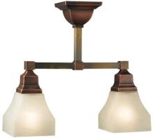 Meyda Green 129083 - 15.5" Long Bungalow 2 Light Semi-Flushmount