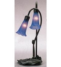 Meyda Green 13064 - 16" High Blue Pond Lily 2 LT Accent Lamp