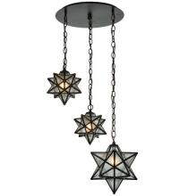 Meyda Green 130969 - 21" Wide Moravian Star 3 Light Cascading Pendant