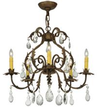 Meyda Green 135403 - 24"W Chantilly 5 LT Chandelier