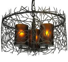 Meyda Green 135707 - 14" Wide Twigs 3 Light Pendant